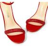 DREAM PAIRS Women’s Open Toe High Heels Stiletto Heeled Sandals Sexy Dressy Shoes(Red-rhinestone)