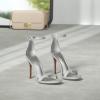 DREAM PAIRS Women’s Open Toe High Heels Stiletto Heeled Sandals Sexy Dressy Shoes(Silver)