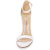 DREAM PAIRS Women’s Open Toe High Heels Stiletto Heeled Sandals Sexy Dressy Shoes(White/Pat)