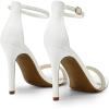 DREAM PAIRS Women’s Open Toe High Heels Stiletto Heeled Sandals Sexy Dressy Shoes(White-rhinestone)