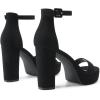 DREAM PAIRS Women’s Platform Chunky High Heeled Sandals Open Toe Block Heels Ankle Strap Dress Shoes for Wedding Party Evening(Black-nubuck)