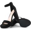 DREAM PAIRS Women’s Platform Chunky High Heeled Sandals Open Toe Block Heels Ankle Strap Dress Shoes for Wedding Party Evening(Black-nubuck)