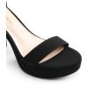 DREAM PAIRS Women’s Platform Chunky High Heeled Sandals Open Toe Block Heels Ankle Strap Dress Shoes for Wedding Party Evening(Black-nubuck)