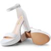 DREAM PAIRS Women’s Platform Chunky High Heeled Sandals Open Toe Block Heels Ankle Strap Dress Shoes for Wedding Party Evening(White)