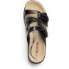 DREAM PAIRS Womens Slides Arch Support Slip on Flat Sandals Comfort Plantar Fasciitis Soft Cushion Slippers With Adjustable Straps