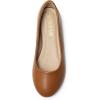 DREAM PAIRS Women’s Sole-Simple Ballerina Walking Flats Shoes(Brown-pu)
