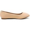 DREAM PAIRS Women’s Sole-Simple Ballerina Walking Flats Shoes(Nude Nubuck)