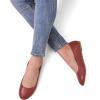 DREAM PAIRS Women’s Sole-Simple Ballerina Walking Flats Shoes(Red/Pu)