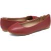 DREAM PAIRS Women’s Sole-Simple Ballerina Walking Flats Shoes(Red/Pu)