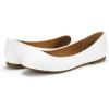 DREAM PAIRS Women’s Sole-Simple Ballerina Walking Flats Shoes(White)
