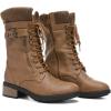 DREAM PAIRS Women’s Winter Lace up Mid Calf Combat Riding Military Boots(Camel-a)