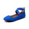 DREAM PAIRS Women’s Comfortable Fashion Elastic Ankle Straps Flats Shoes(Royal/Blue)