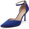 DREAM PAIRS Women’s High Heels Strappy Closed Toe Stiletto Ankle Strap Pointed Toe D’Orsay Heel Dress Wedding Party Pumps Shoes(Royal/Blue)