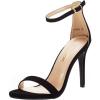 DREAM PAIRS Women’s Open Toe High Heels Stiletto Heeled Sandals Sexy Dressy Shoes(Black/Nubuck)