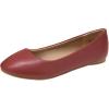 DREAM PAIRS Women’s Sole-Simple Ballerina Walking Flats Shoes(Red/Pu)