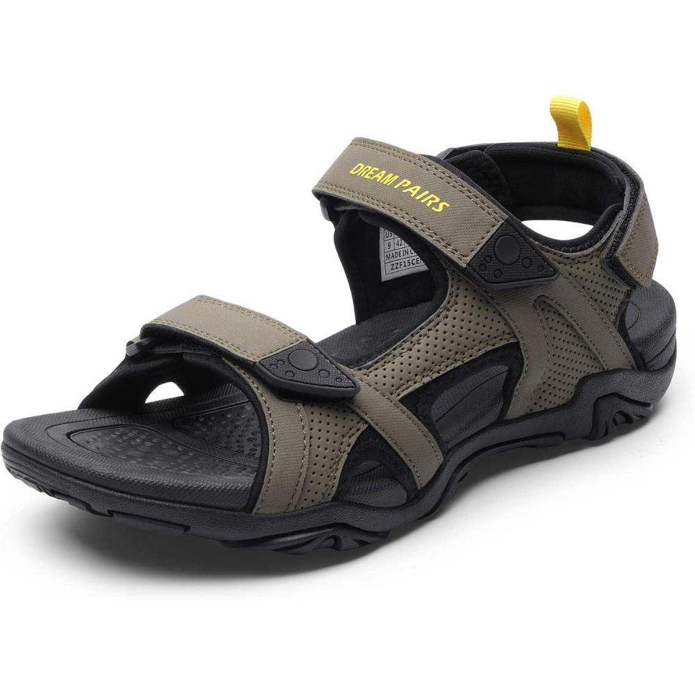 imageDREAM PAIRS Mens Sandals Hiking Water Beach Sport Outdoor Athletic Arch Support Summer SandalsGreen