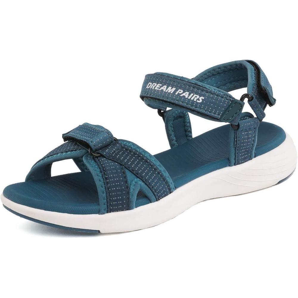 imageDREAM PAIRS Womens Sport Athletic Sandals Outdoor Hiking SandalsDarkBlue