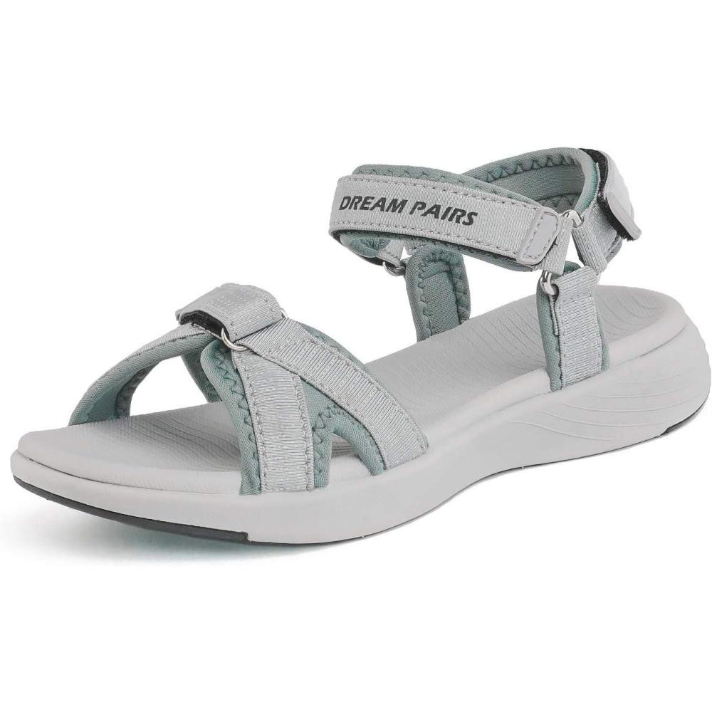 imageDREAM PAIRS Womens Sport Athletic Sandals Outdoor Hiking SandalsGrey