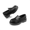 DREAM PAIRS Girls Loafers Chunky Platform Penny Loafers School Uniform Slip On Dress Shoes(Black)