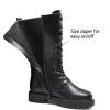 DREAM PAIRS Girls Riding Boots Knee High Side Zipper Mid Calf Shoes Little Kid/Big Kid(Black/Diy)