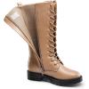 DREAM PAIRS Girls Riding Boots Knee High Side Zipper Mid Calf Shoes Little Kid/Big Kid(Brown)
