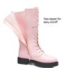 DREAM PAIRS Girls Riding Boots Knee High Side Zipper Mid Calf Shoes Little Kid/Big Kid(Pink/Diy)