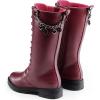 DREAM PAIRS Girls Riding Boots Knee High Side Zipper Mid Calf Shoes Little Kid/Big Kid(Red Wine)