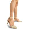 DREAM PAIRS Kitten Heel Low Heel for Women Closed Pointed Toe Pumps Wedding Party Sexy Dress Shoes Lowpointed(Gold/Glitter)