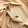 DREAM PAIRS Kitten Heel Low Heel for Women Closed Pointed Toe Pumps Wedding Party Sexy Dress Shoes Lowpointed(Nude/Suede)