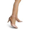 DREAM PAIRS Kitten Heel Low Heel for Women Closed Pointed Toe Pumps Wedding Party Sexy Dress Shoes Lowpointed(Pink/Pat)