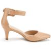 DREAM PAIRS Kitten Heel Low Heel for Women Closed Pointed Toe Pumps Wedding Party Sexy Dress Shoes Lowpointed(Taupe/Pu)