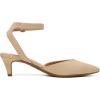 DREAM PAIRS Kitten Heels for Women Low Heel Dress Shoes Wedding Dress Closed Toe Pump Shoes(Nude)