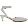 DREAM PAIRS Kitten Heels for Women Low Heel Dress Shoes Wedding Dress Closed Toe Pump Shoes(Silver/Glitter)