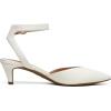 DREAM PAIRS Kitten Heels for Women Low Heel Dress Shoes Wedding Dress Closed Toe Pump Shoes(White/Pu)