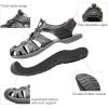 DREAM PAIRS Men’s 160912-M-NEW Adventurous Summer Outdoor Sandals(Black/Dark/Grey)