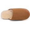 DREAM PAIRS Mens Avalon Scuff Slip on Fuzzy Faux Wool Lining Warm Indoor Outdoor House Slippers Tan?Size 11