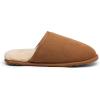 DREAM PAIRS Mens Avalon Scuff Slip on Fuzzy Faux Wool Lining Warm Indoor Outdoor House Slippers Tan?Size 11