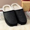 DREAM PAIRS Men’s Cozy Memory Foam Slippers with Fuzzy Wool-Like Lining, Slip-on Washable Indoor Outdoor House Shoes(Black)