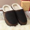DREAM PAIRS Men’s Cozy Memory Foam Slippers with Fuzzy Wool-Like Lining, Slip-on Washable Indoor Outdoor House Shoes(Brown)
