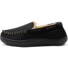DREAM PAIRS Men’s Dsl2110m Fuzzy Microsuede Moccasin Slippers with Plush Lining House Shoes, Black, Size 11