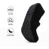 DREAM PAIRS Men’s House Slippers Moccasin Indoor Outdoor Fuzzy Furry Loafers Suede Leather Warm Comfortable Shoes(02-black)