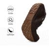 DREAM PAIRS Men’s House Slippers Moccasin Indoor Outdoor Fuzzy Furry Loafers Suede Leather Warm Comfortable Shoes(02-brown)