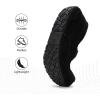 DREAM PAIRS Men’s House Slippers Moccasin Indoor Outdoor Fuzzy Furry Loafers Suede Leather Warm Comfortable Shoes(Black)