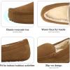 DREAM PAIRS Men’s House Slippers Moccasin Indoor Outdoor Fuzzy Furry Loafers Suede Leather Warm Comfortable Shoes(Tan)