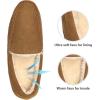 DREAM PAIRS Men’s House Slippers Moccasin Indoor Outdoor Fuzzy Furry Loafers Suede Leather Warm Comfortable Shoes(Tan)