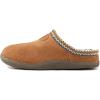 DREAM PAIRS Mens MUFFY_01 Scuff Slip on Fuzzy Faux Wool Lining Warm Indoor Outdoor House Slippers Tan ，Size 10