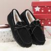 DREAM PAIRS Men’s Moccasin Slippers Fuzzy Plush House Shoes Indoor Outdoor Fleece Lining Loafers(Black)