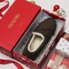 DREAM PAIRS Men’s Moccasin Slippers Fuzzy Plush House Shoes Indoor Outdoor Fleece Lining Loafers(Brown)