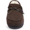 DREAM PAIRS Men’s Moccasin Slippers Fuzzy Plush House Shoes Indoor Outdoor Fleece Lining Loafers(Brown)