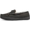 DREAM PAIRS Men’s Moccasin Slippers Fuzzy Plush House Shoes Indoor Outdoor Fleece Lining Loafers(Grey)